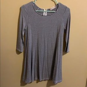 Small Striped Dress with Quarter Sleeves